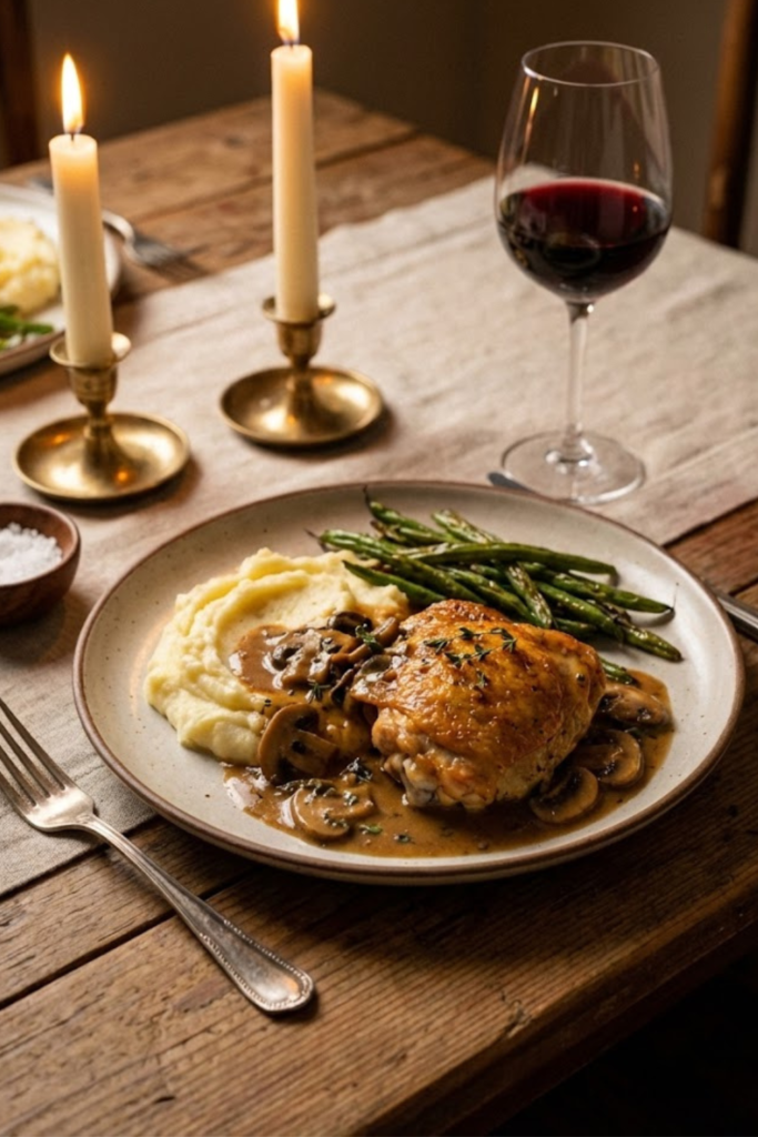 Golden Crispy Chicken Thighs with Mushroom Sauce: The Ultimate 2026 Comfort Dinner 6 Article Image Size 2026 01 16T193244.057