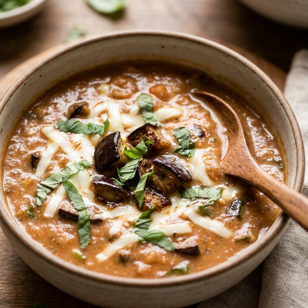 Eggplant parmesan soup recipe