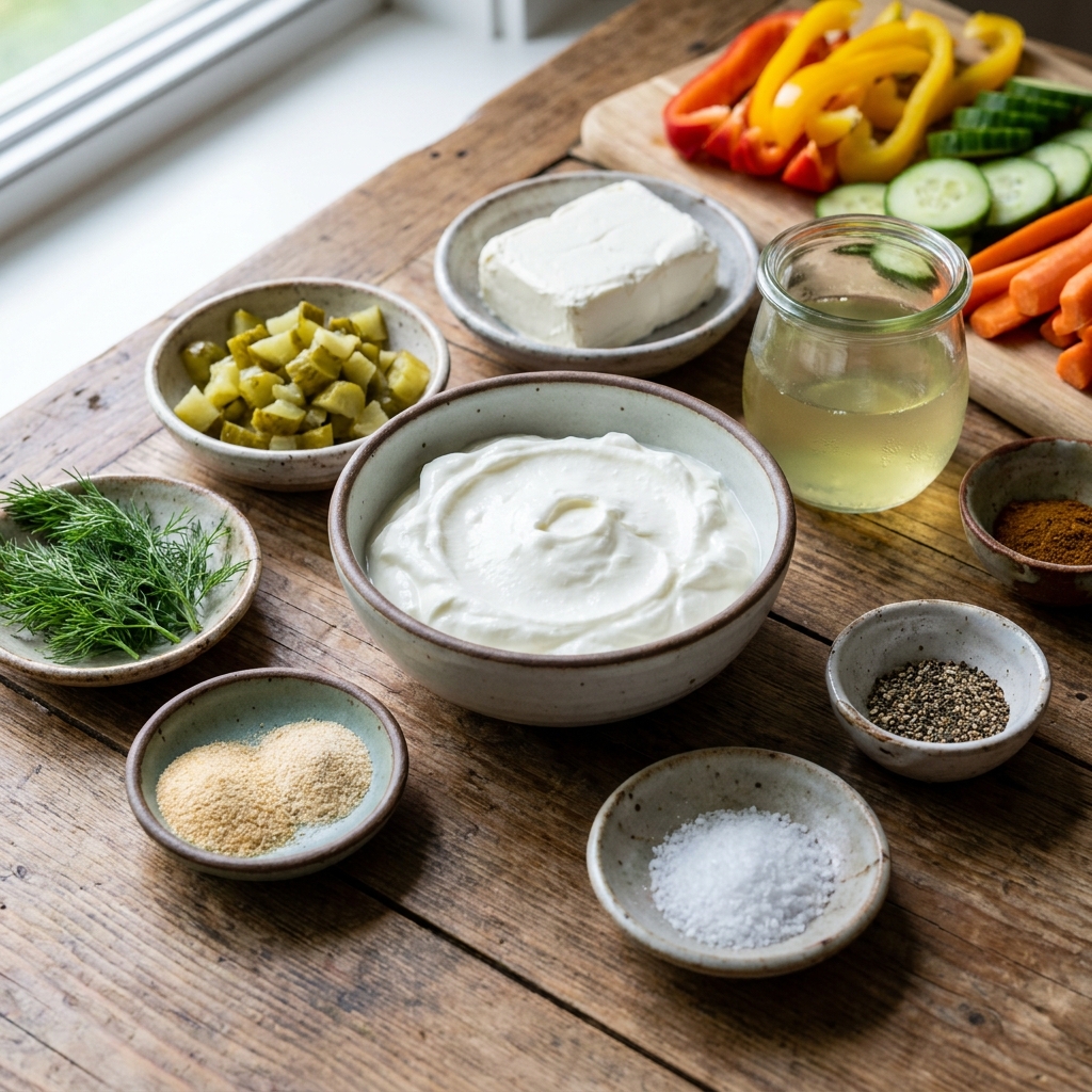 Protein Dill Pickle Dip
