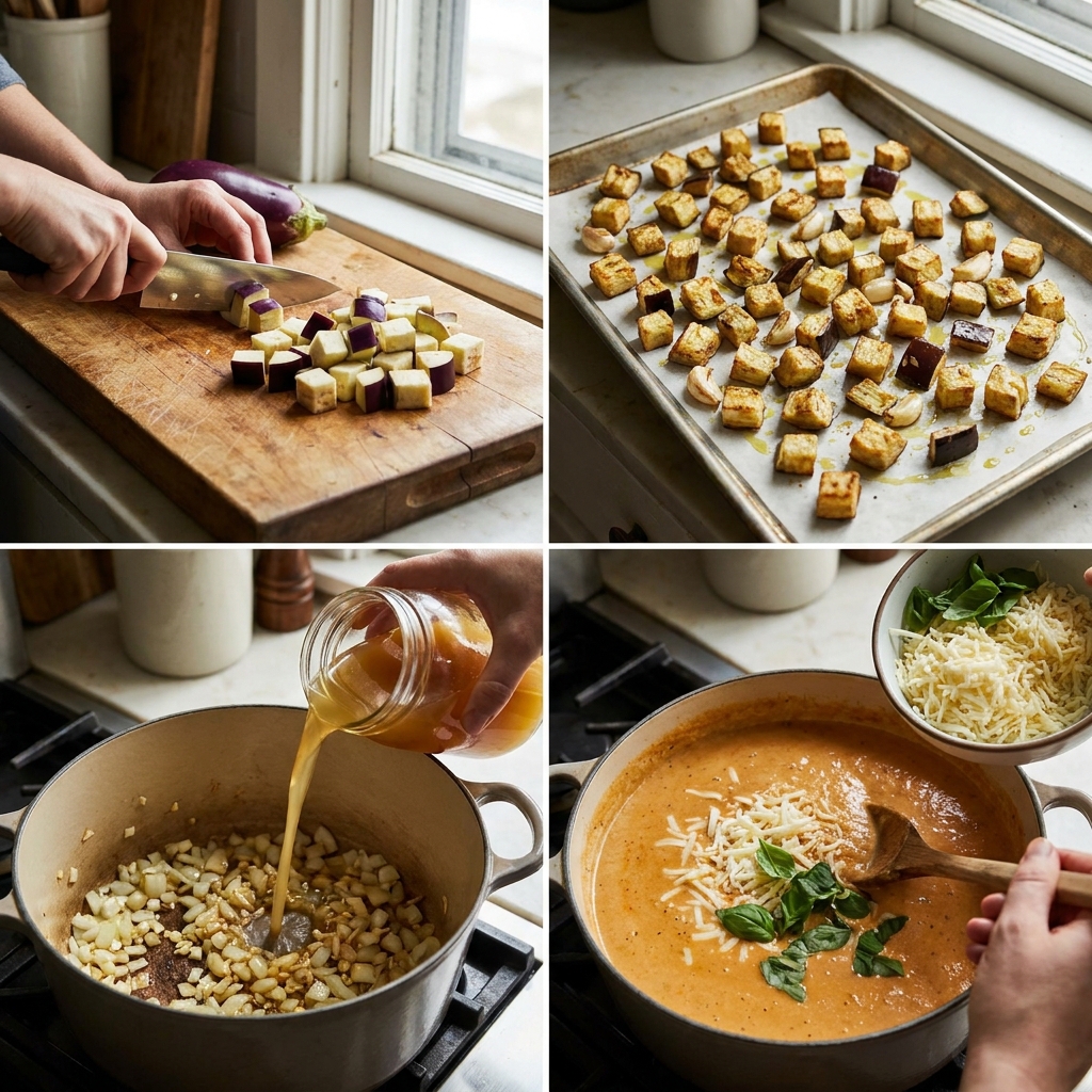 Eggplant parmesan soup recipe