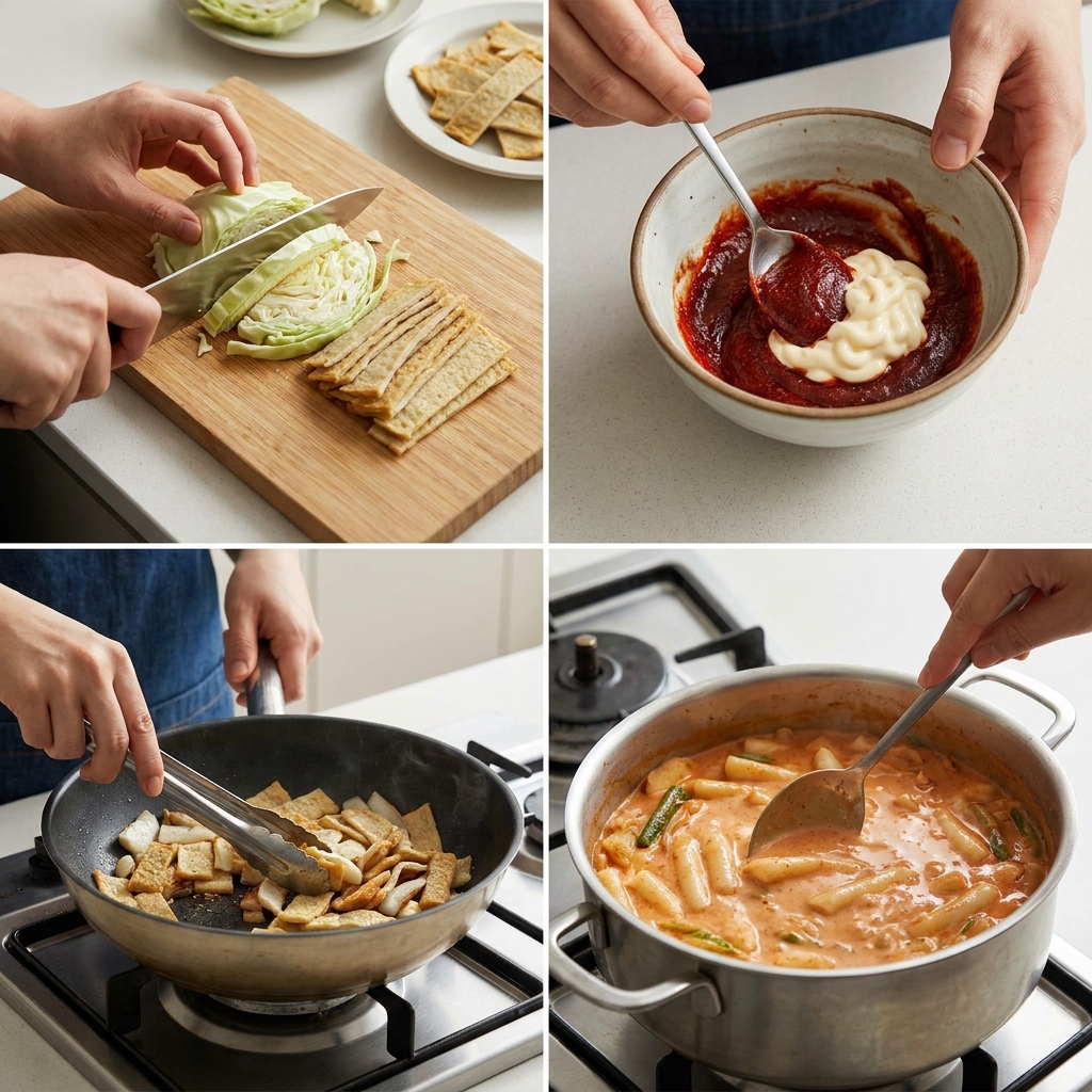 Rose tteokbokki recipe