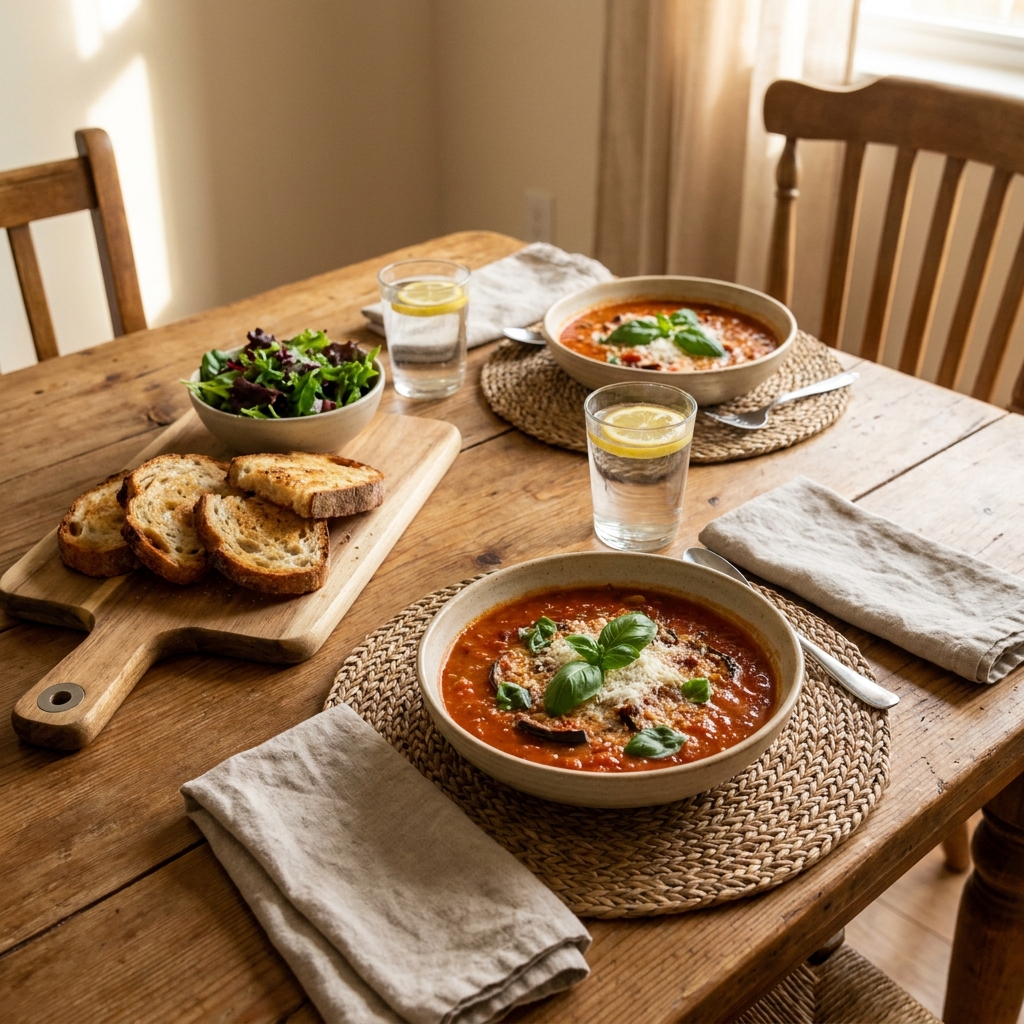 Eggplant parmesan soup recipe