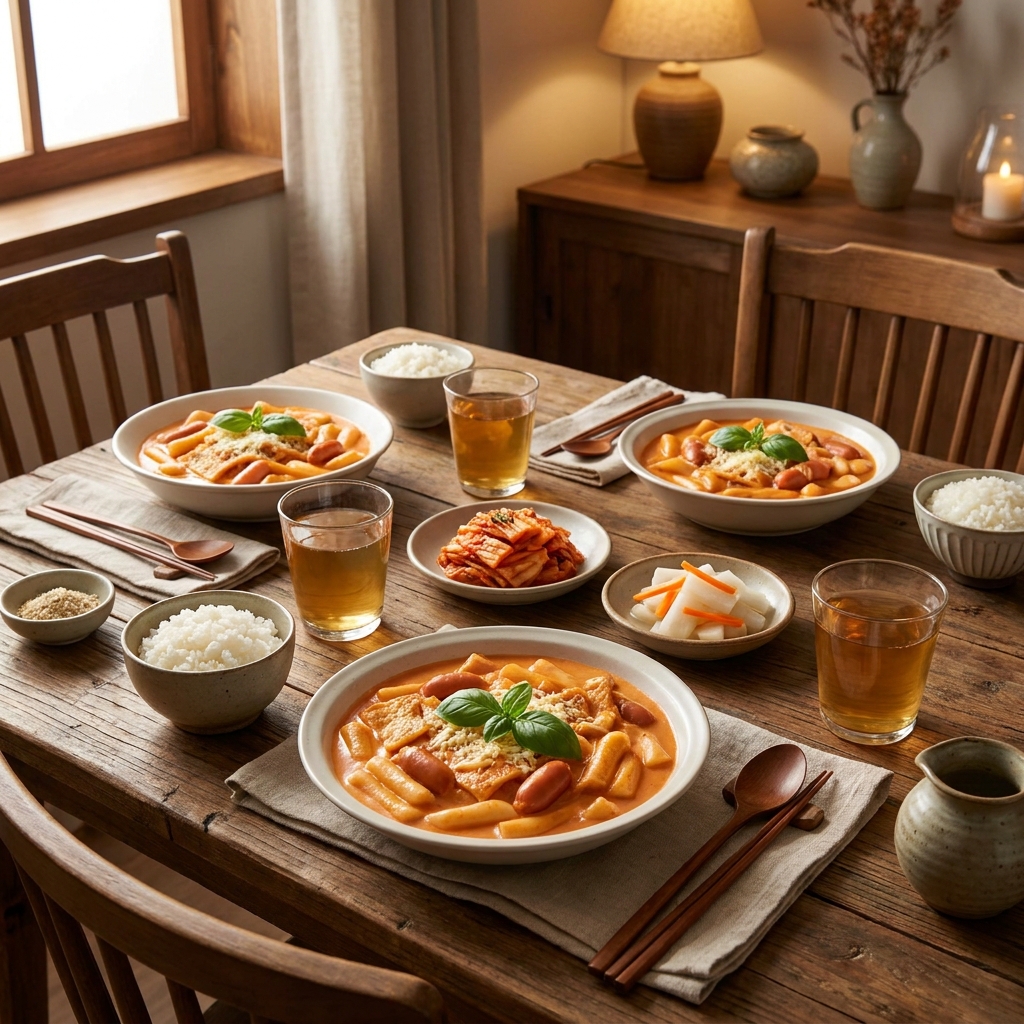Rose tteokbokki recipe