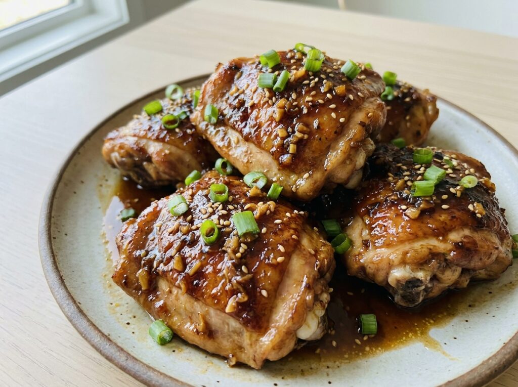 Sesame Ginger Chicken Thighs Recipe 12 A realistic close up recipe photo 202604301627