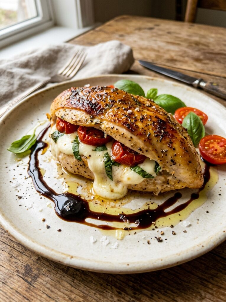 Caprese stuffed chicken 202604222150