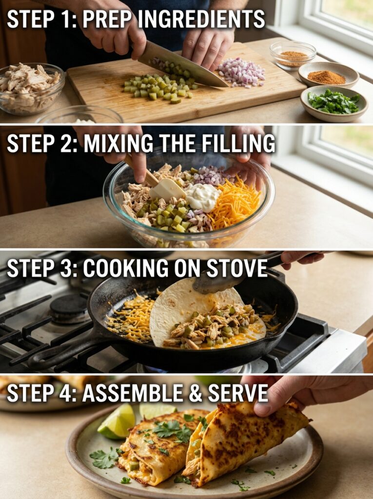 Cheesy Chicken Pickle Tacos Recipe 14 Cheesy Chicken Pickle 202604251526