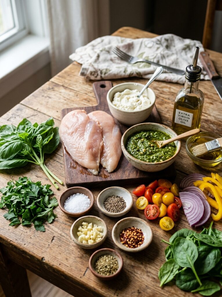 Ricotta Pesto Chicken Breast Rollups 13 Chicken breast ricotta 202604251512