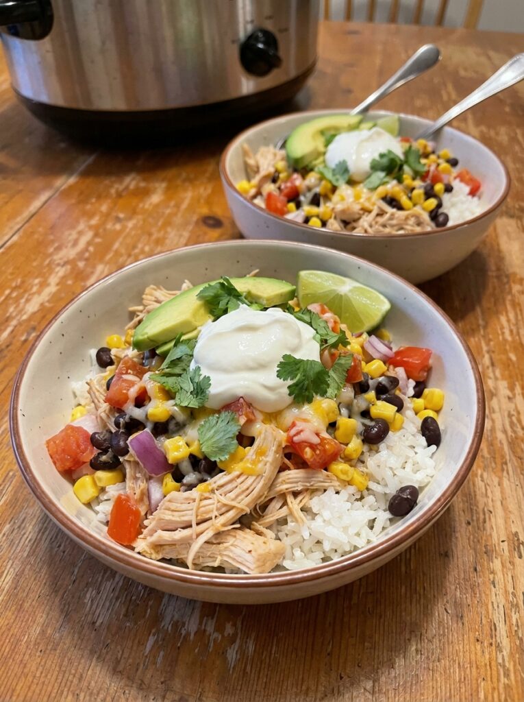 Slow Cooker Chicken Burrito Bowls 12 Chicken burrito bowls 202604272311