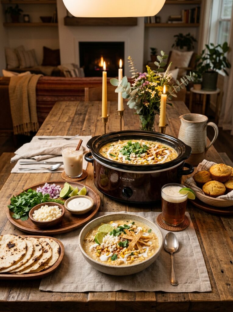 Crockpot Chicken Street Corn Chowder: A Hearty, Flavorful Recipe for Slow Cooker Comfort 15 Chicken street corn chowder setup 202605012136