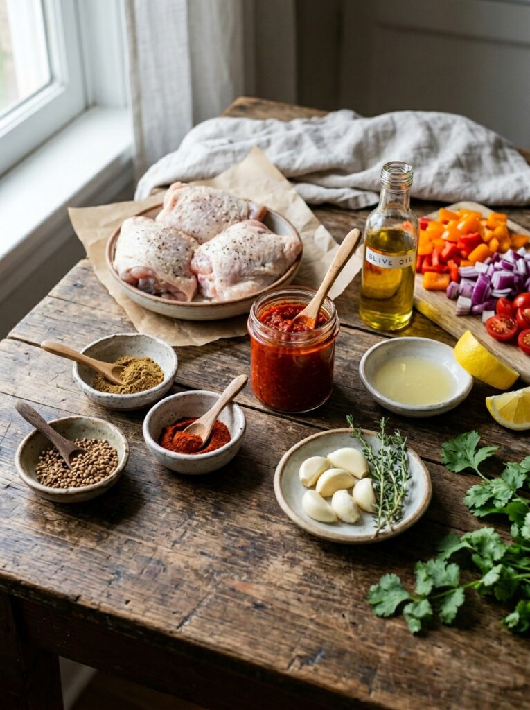 Harissa Chicken Thighs Recipe 13 Chicken thighs ingredients 202604232217