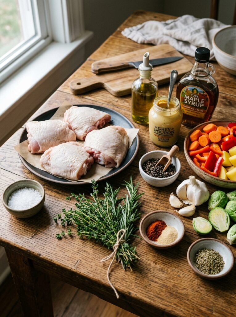 Maple Dijon Chicken Thighs Recipe 13 Chicken thighs ingredients 202604251531