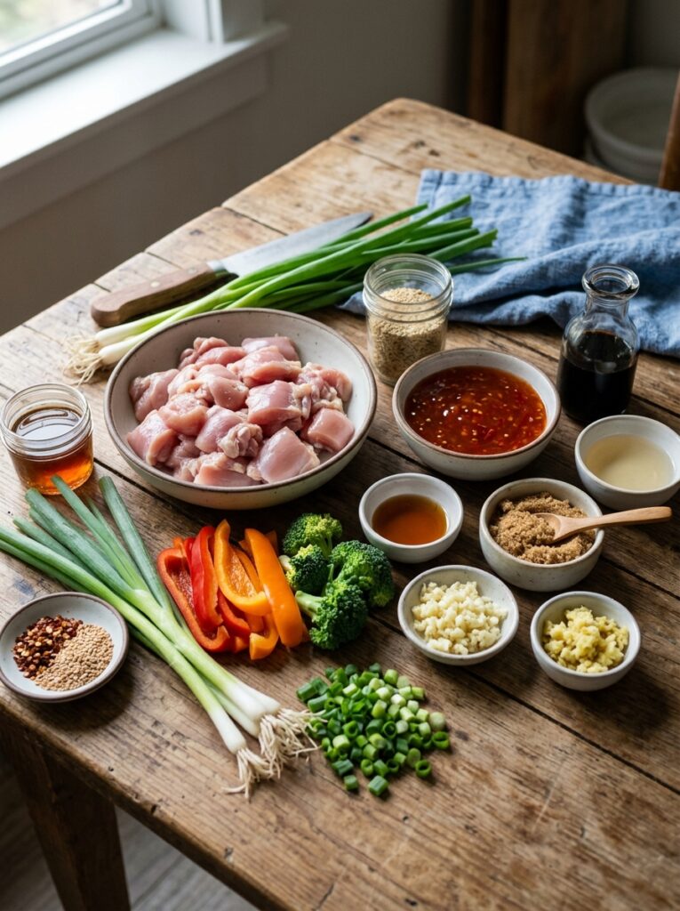 Thai Sweet Chili Chicken Thighs: Easy Homemade Recipe 13 Chicken thighs ingredients arran… 202604282233