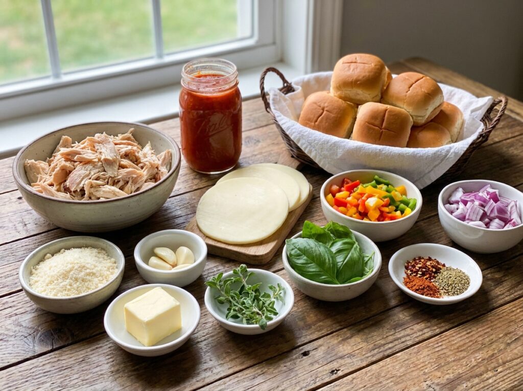 Delicious Rotisserie Chicken Parmesan Sliders Recipe 13 Close up amateur photo of 202604301635