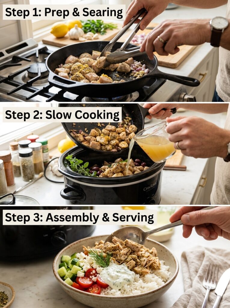 Crockpot Greek Chicken Rice Bowls 14 Cooking Crockpot Greek 202604261725