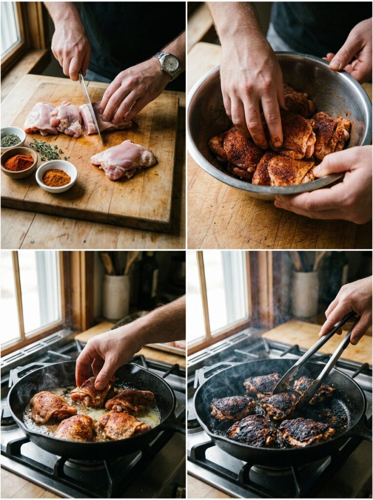 blackened chicken thighs 14 Cooking blackened chicken thighs 202605012154