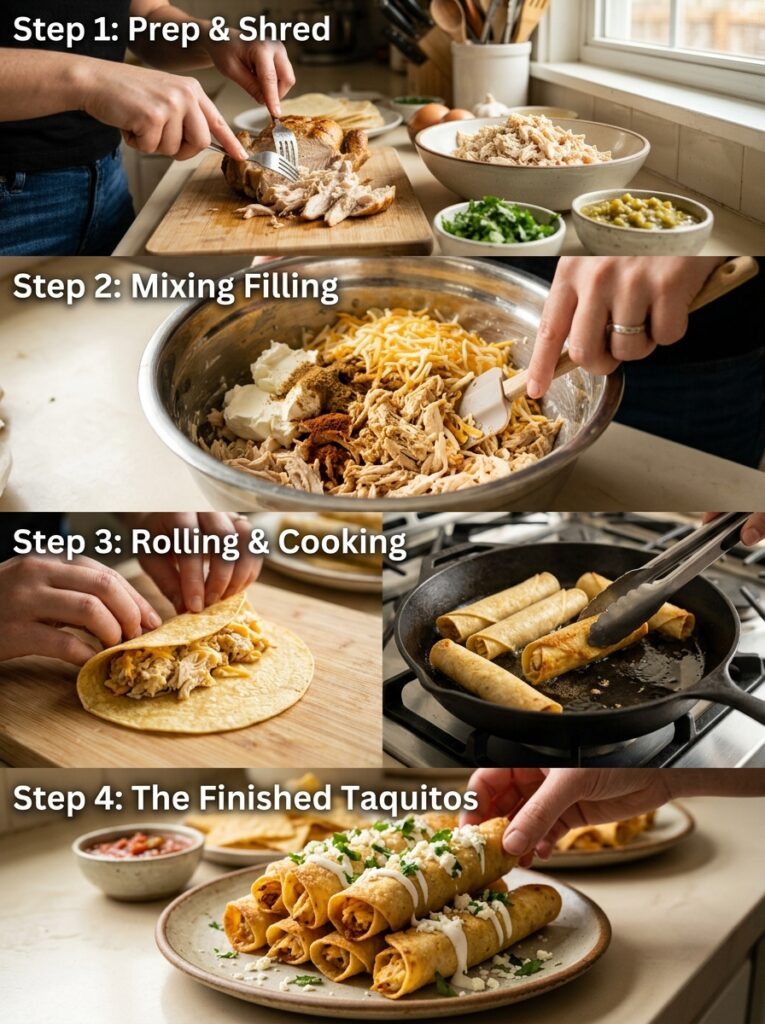 rotisserie chicken cheesy taquitos: easy homemade recipe with creamy filling 14 Cooking rotisserie chicken chees… 202605012205