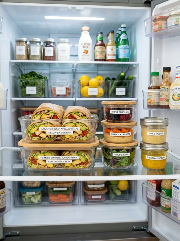 turmeric chicken avocado wraps 16 Food storage containers 202604250146