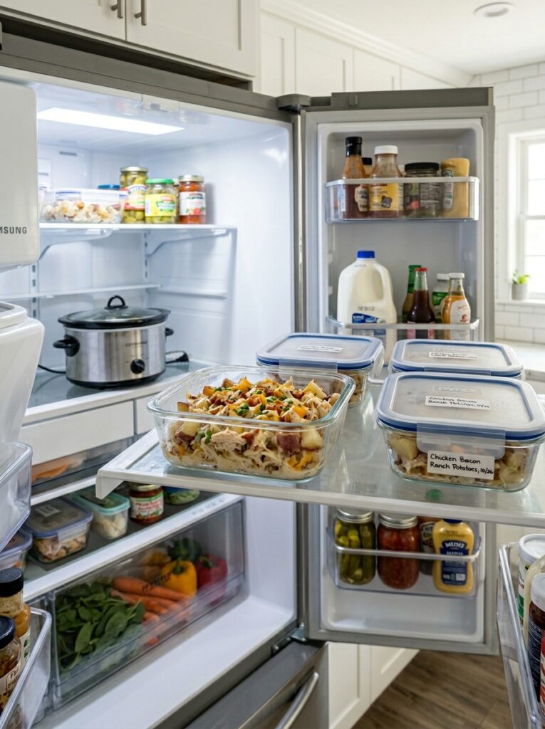 slow cooker chicken bacon ranch potatoes 16 Food storage containers with chi… 202604282244