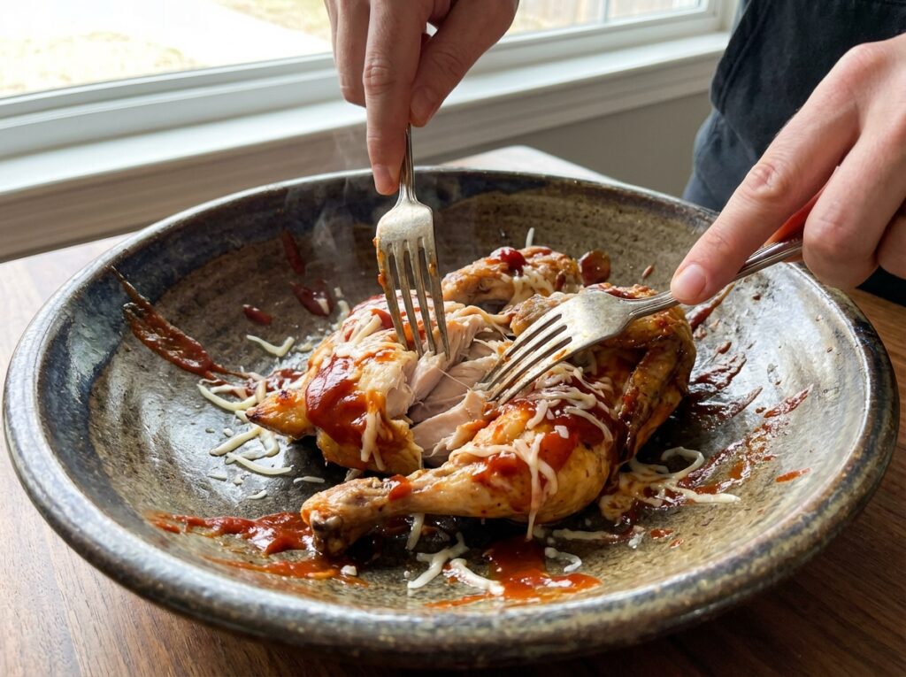 Hands shredding roasted 202604081934