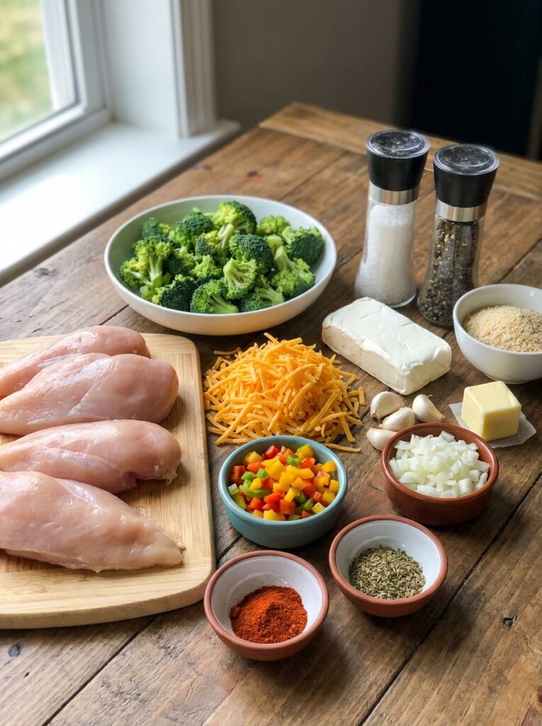 Broccoli Cheddar Chicken Breast Pockets 13 Ingredients for Broccoli 202604250135