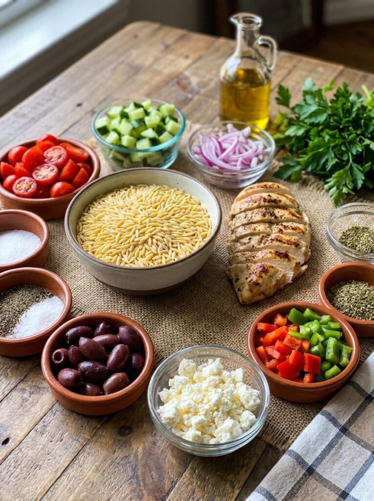 Greek Chicken Orzo Salad 13 Ingredients for Greek 202604272303
