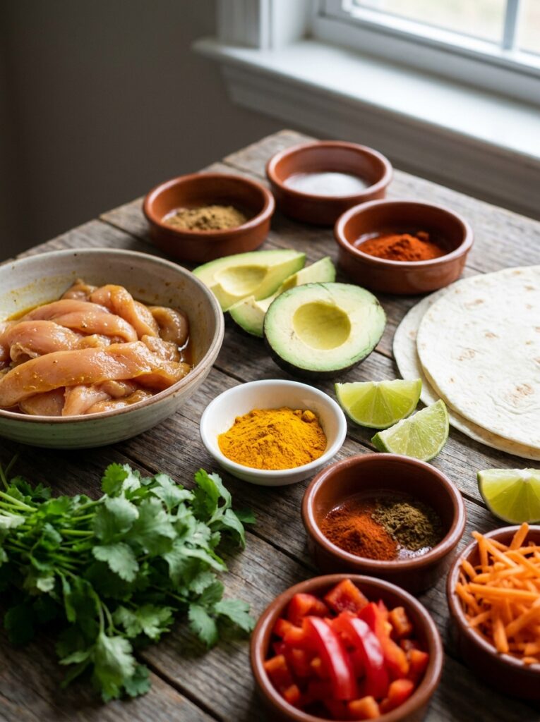 turmeric chicken avocado wraps 13 Ingredients for chicken 202604250143
