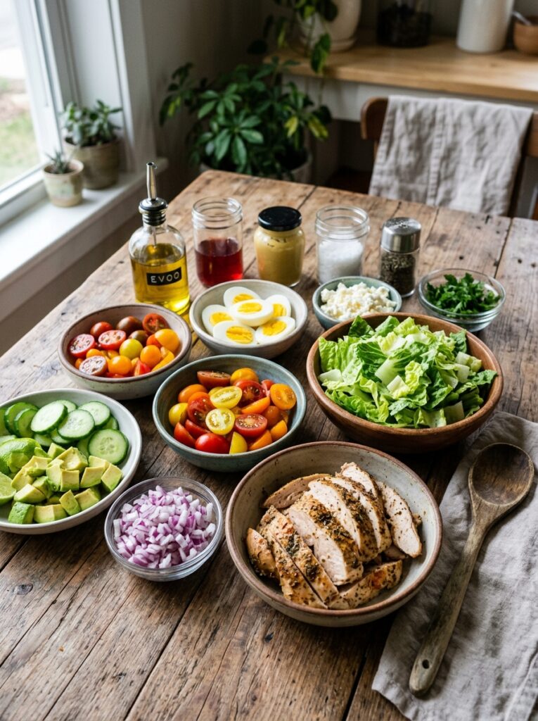 rotisserie chicken cobb salad bowls 13 Ingredients for chicken 202604261752