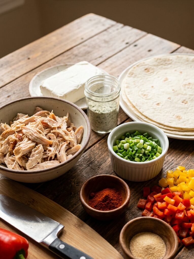 Rotisserie Chicken Ranch Pinwheels 13 Ingredients for chicken 202604272319