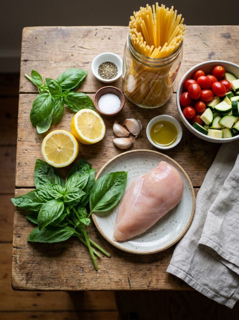 Lemon Basil Chicken Breast Pasta 13 Ingredients for pasta 202604272339
