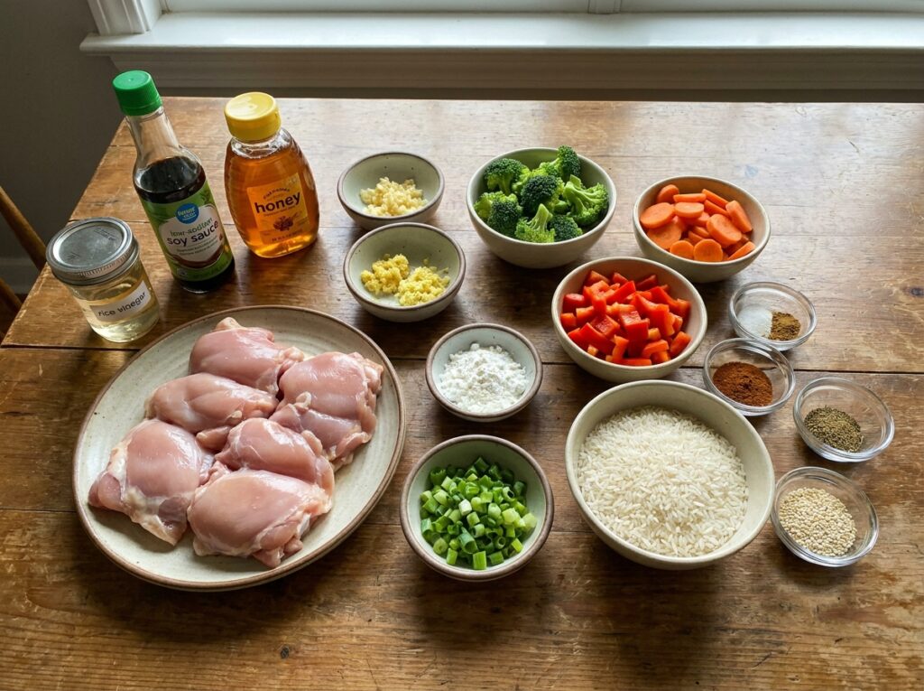 Crockpot Teriyaki Chicken Rice Bowls 13 Ingredients for teriyaki chicken… 202604301533