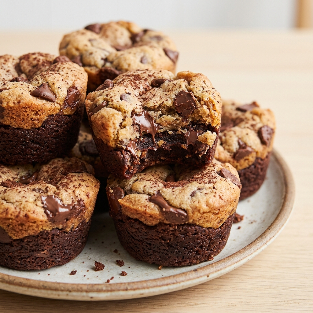 chocolate chip cookie dough brownie bites