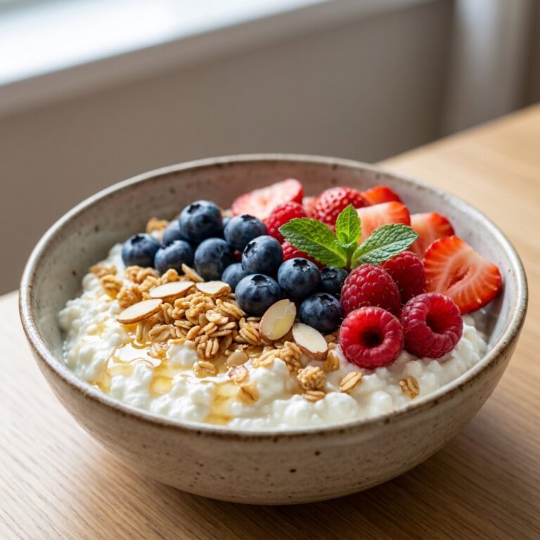 berry cottage cheese breakfast bowl