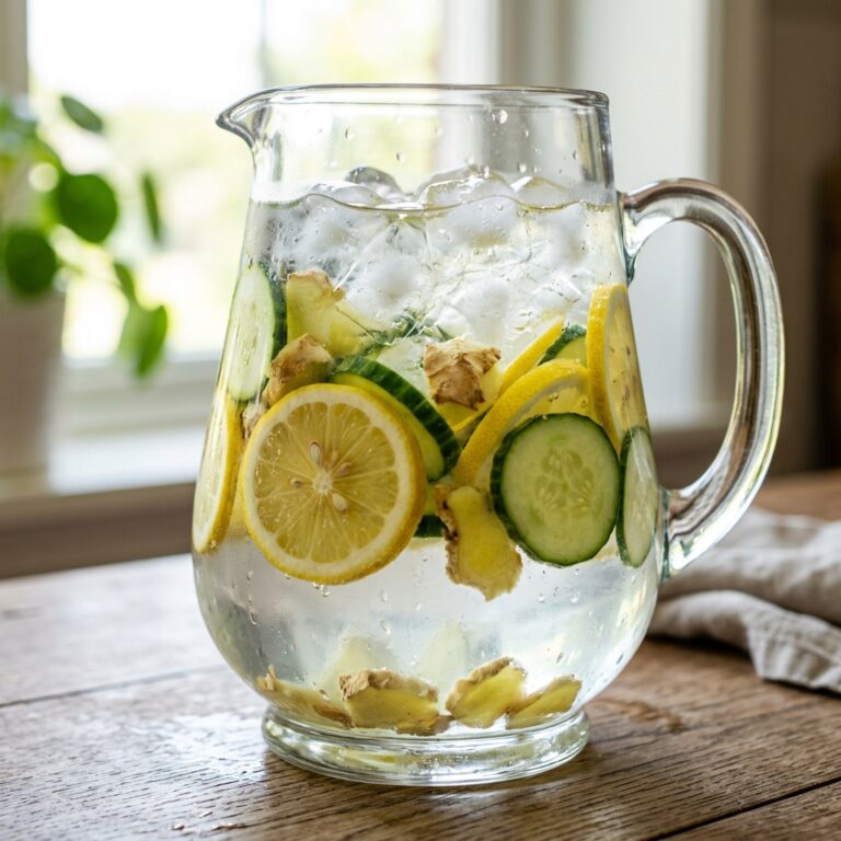 Lemon Ginger Cucumber Water Recipe: Fresh Infused Hydration Guide 2026 17 While lemon ginger cucumber water recipe tastes perfectly refreshing without added sweetener, you can incorporate natural sweeteners like raw honey or stevia if you prefer a slightly sweeter beverage without refined sugar. Add sweeteners to lemon ginger cucumber water recipe sparingly since excessive sugar negates the wellness benefits of choosing infused water over traditional sugary drinks. Stir sweetener thoroughly into lemon ginger cucumber water recipe at the time of serving rather than adding it during infusion to maintain control over final taste and calorie content.