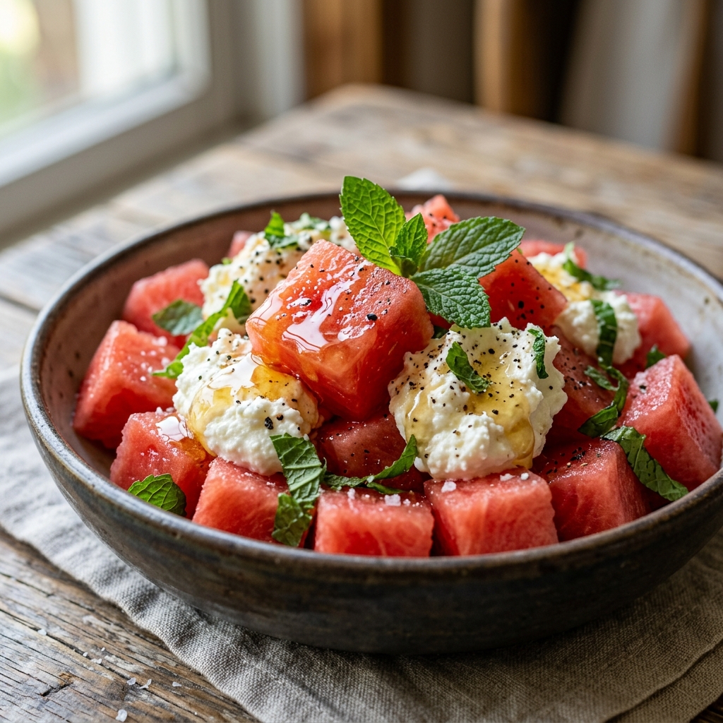 Watermelon With Whipped Feta Recipe