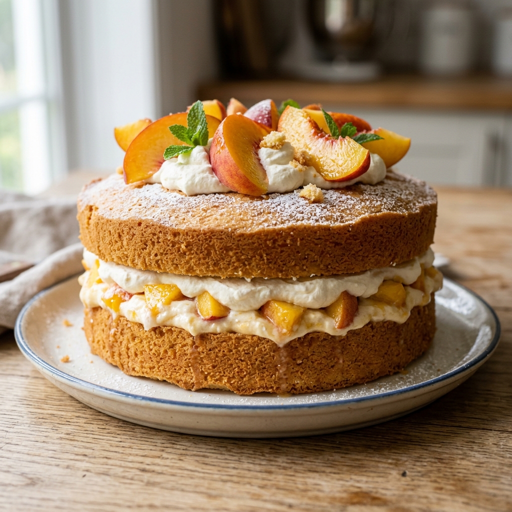 Peaches and Cream Victoria Sandwich Recipe 2026 12 Peaches and Cream Victoria Sandwich Recipe
