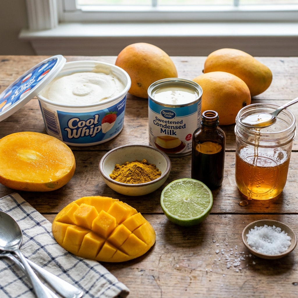instant mango ice cream with cool whip curry