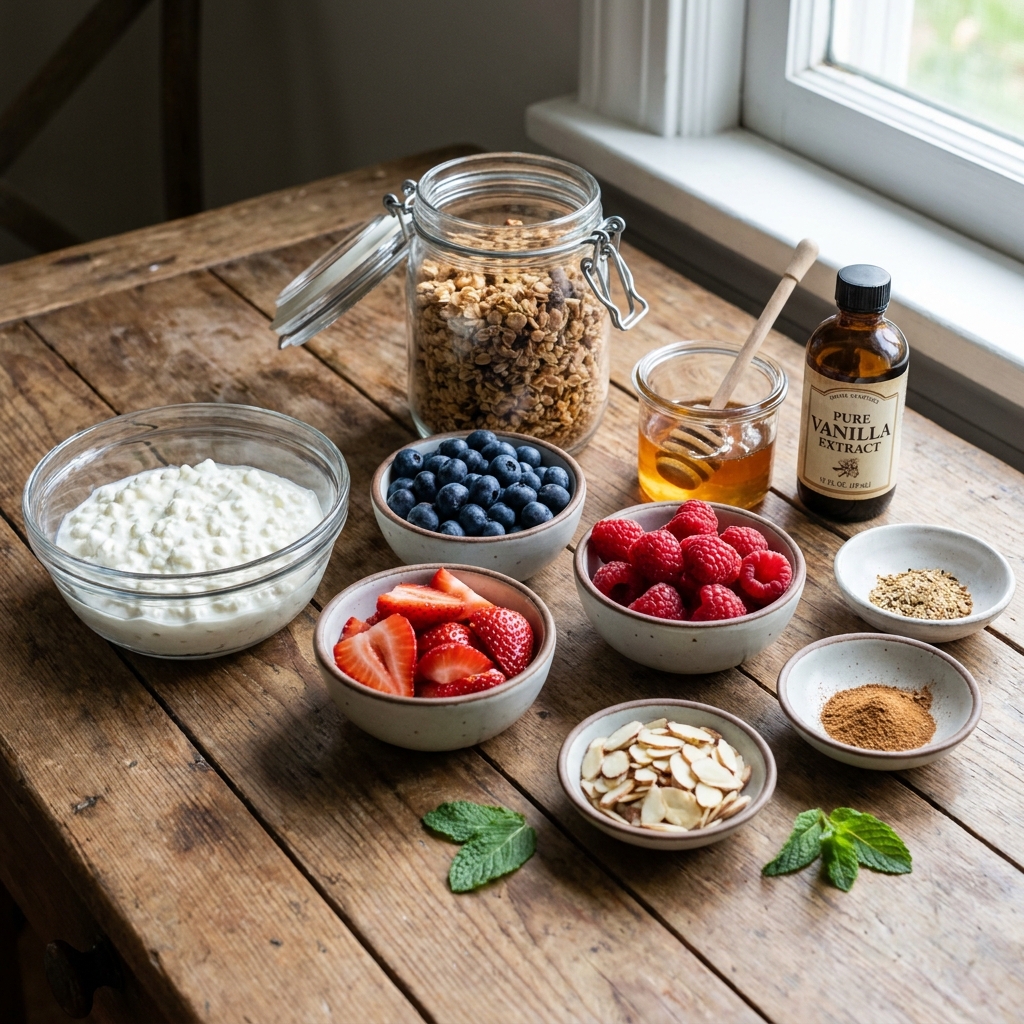 berry cottage cheese breakfast bowl