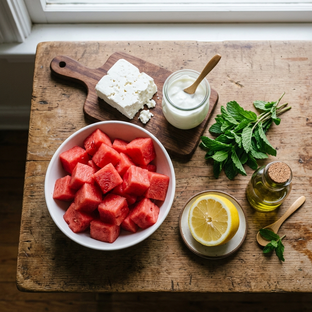 Watermelon With Whipped Feta Recipe