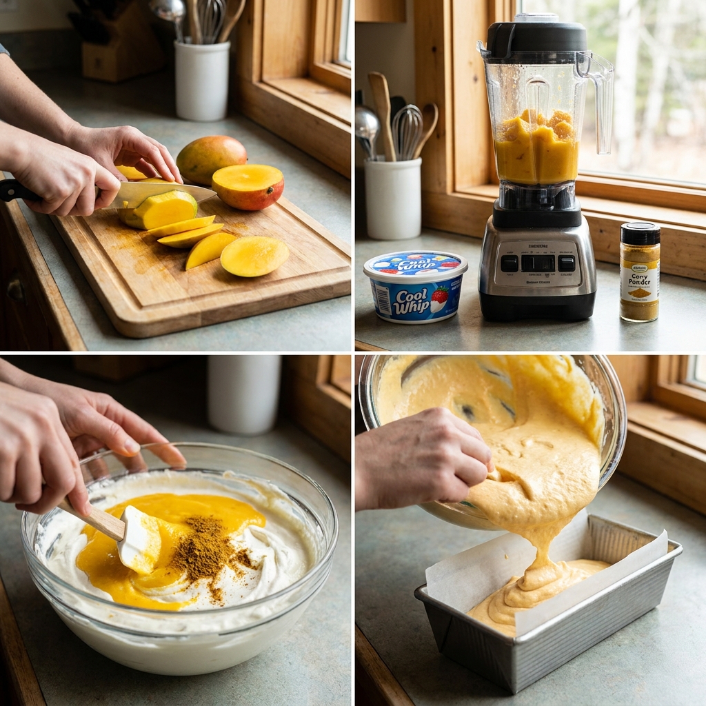 instant mango ice cream with cool whip curry