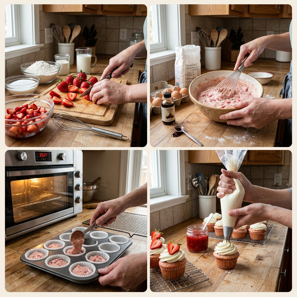 Strawberries And Cream Cupcakes Recipe: A Homemade Delight 2026 14 Strawberries And Cream Cupcakes Recipe