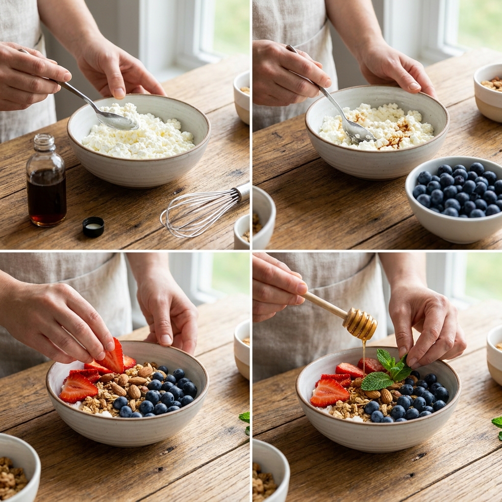 berry cottage cheese breakfast bowl