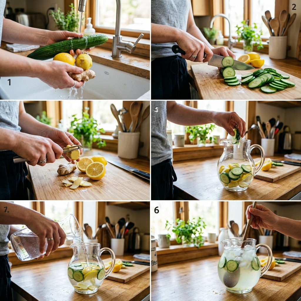 Lemon Ginger Cucumber Water Recipe: Fresh Infused Hydration Guide 2026 14 While lemon ginger cucumber water recipe tastes perfectly refreshing without added sweetener, you can incorporate natural sweeteners like raw honey or stevia if you prefer a slightly sweeter beverage without refined sugar. Add sweeteners to lemon ginger cucumber water recipe sparingly since excessive sugar negates the wellness benefits of choosing infused water over traditional sugary drinks. Stir sweetener thoroughly into lemon ginger cucumber water recipe at the time of serving rather than adding it during infusion to maintain control over final taste and calorie content.