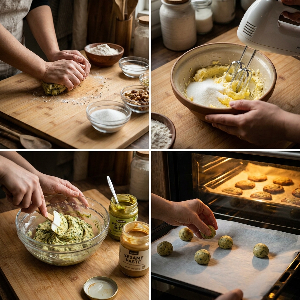 Sesame and Pistachio Butter Cookies Recipe 2026 14 Sesame and Pistachio Butter Cookies recipe