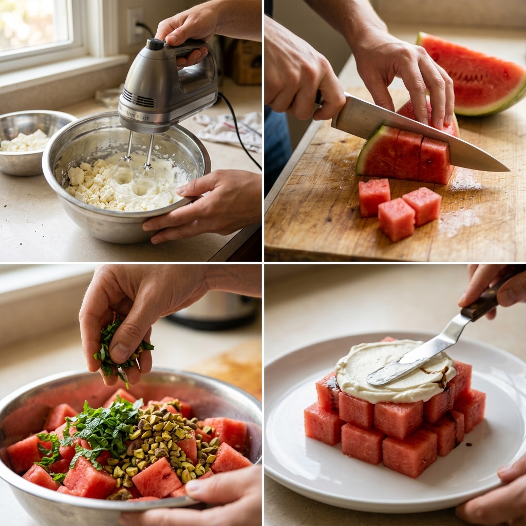 Watermelon With Whipped Feta Recipe