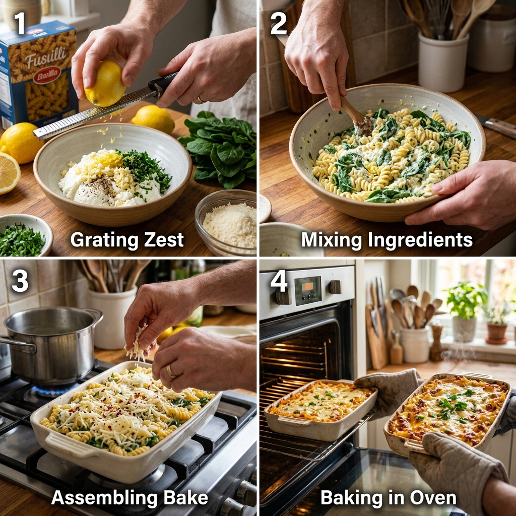 Lemon Ricotta Pasta Bake Recipe