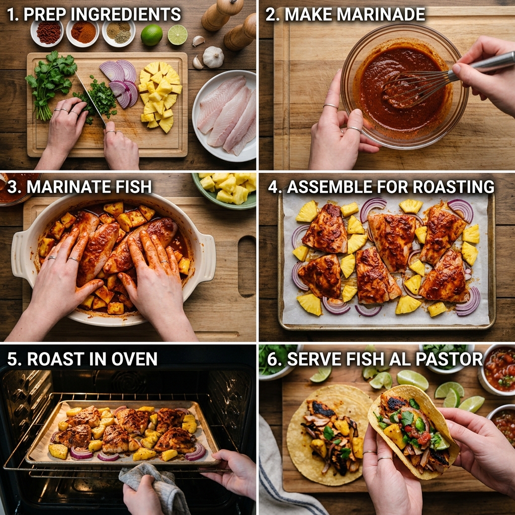 Roasted Fish al Pastor recipe