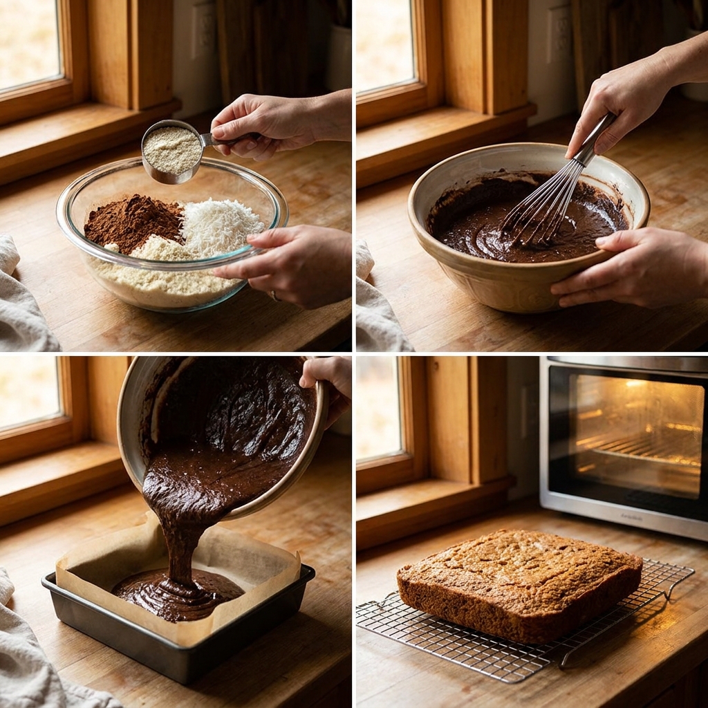 healthy chocolate coconut snack cake gluten free