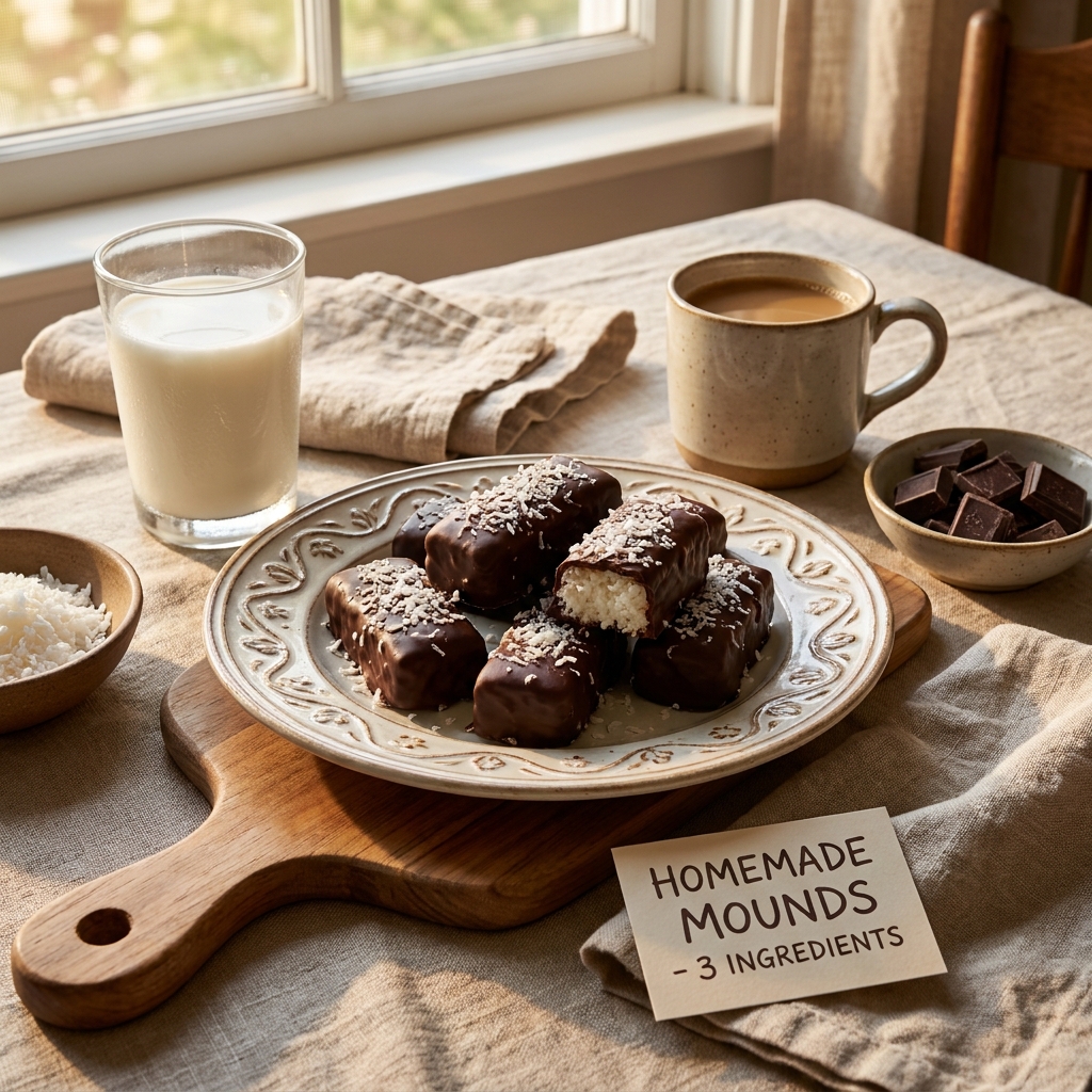Homemade Mounds Bars 3 Ingredients: Easy Coconut Candy Recipe 2026 15 homemade mounds bars 3 ingredients