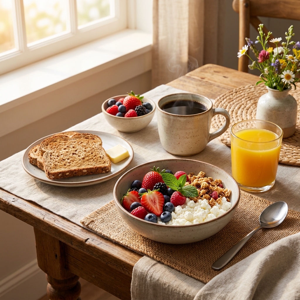 berry cottage cheese breakfast bowl