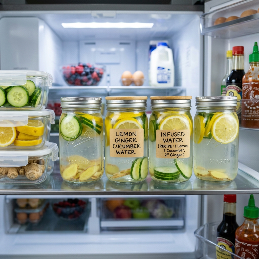 Lemon Ginger Cucumber Water Recipe: Fresh Infused Hydration Guide 2026 16 While lemon ginger cucumber water recipe tastes perfectly refreshing without added sweetener, you can incorporate natural sweeteners like raw honey or stevia if you prefer a slightly sweeter beverage without refined sugar. Add sweeteners to lemon ginger cucumber water recipe sparingly since excessive sugar negates the wellness benefits of choosing infused water over traditional sugary drinks. Stir sweetener thoroughly into lemon ginger cucumber water recipe at the time of serving rather than adding it during infusion to maintain control over final taste and calorie content.